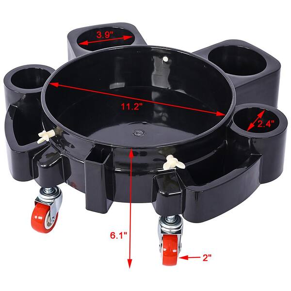 5 gal. Removable Rolling Bucket Dolly with 5 Rolling Swivel Casters