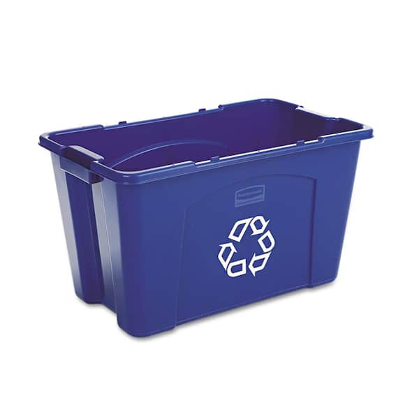 Rubbermaid Commercial Products 18 Gal. Blue Recycling Bin