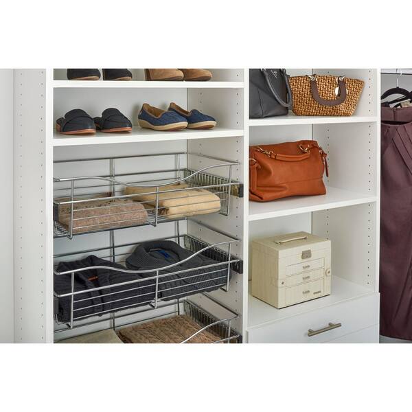 Rev-A-Shelf 24 in Closet Pullout Basket CB-241407-1-Chrome