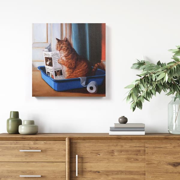 Empire Art Direct Cat On A Throne Graphic Art Print on Wrapped Canvas Cat  Pet Wall Art GIC-H1440-1818 - The Home Depot