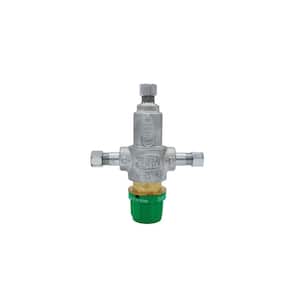 3/8 in. Aqua-Gard Thermal (Hot) Flush Capable, Thermostatic Mixing Valve with 3 Port Comp Fittings Lead Free