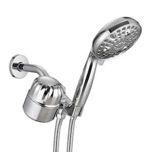 10-Spray Wall Mount Handheld Shower Head 2.0 GPM Filtered in Polished Chrome