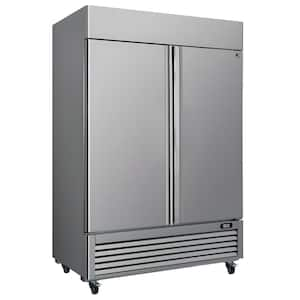 54.50 in. 49 Cu. Ft. Frost-Free Defrost Convertible Upright Freezer /Refrigerator in Stainless Steel Garage Ready