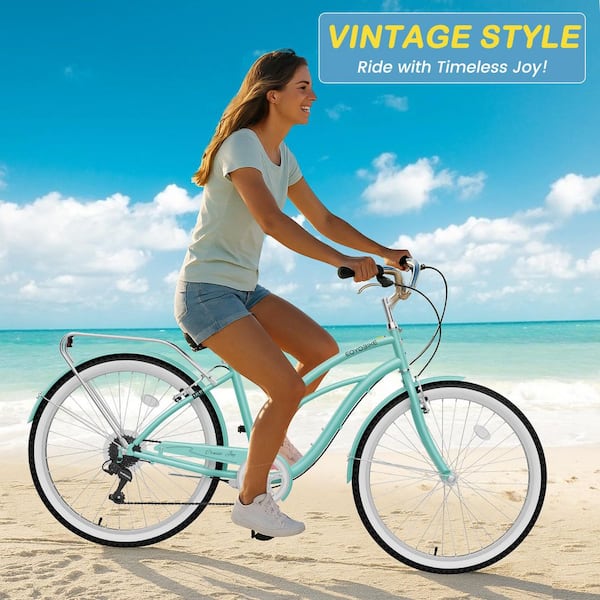 womens bicycle cruiser Viribus Cruising Bikes for Women, 24" Purple Speed beach cruiser 26 Inch Beach Cruiser Bike