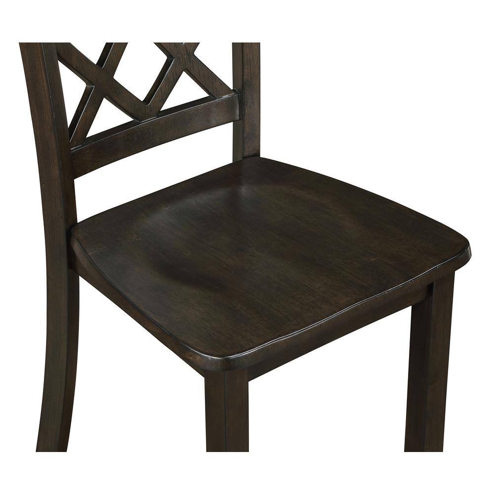 Trellis Brown Solid Wood 5-Piece Rectangular Dining Set