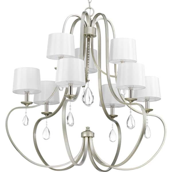 Anjoux Collection 9-Light Silver Ridge Chandelier