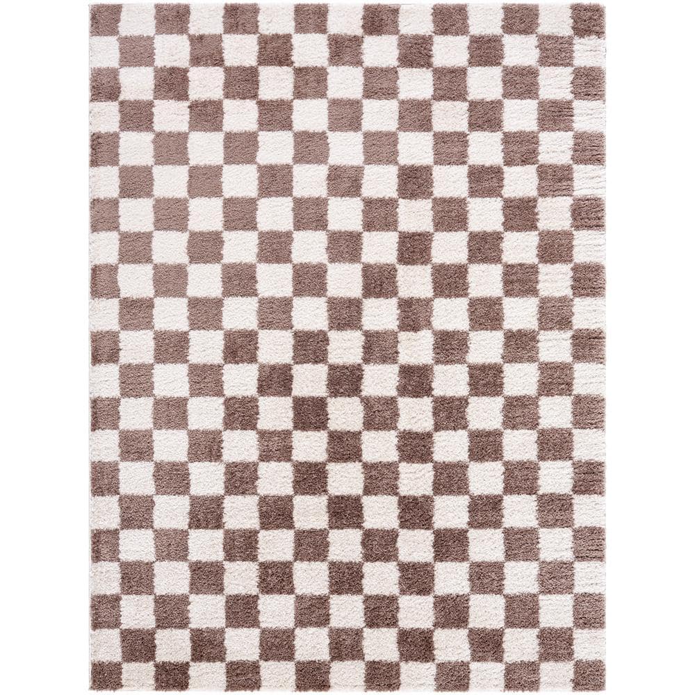 Fossay Shag Brown 8 ft. x 10 ft. Modern Indoor Area Rug price history on PriceWatchPro