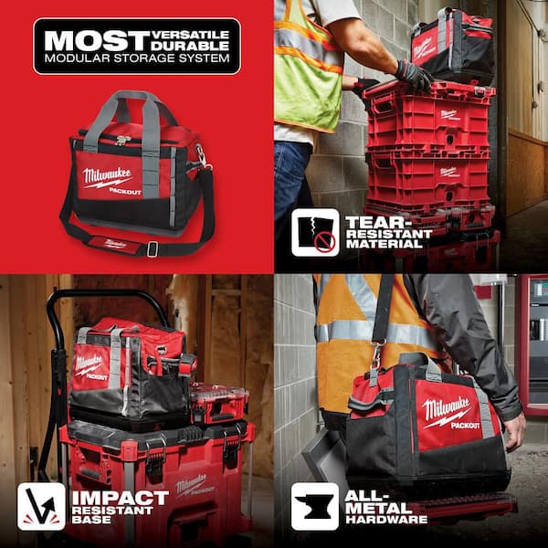 Milwaukee 15 in. PACKOUT Tool Bag/Tote 48-22-8321 - The Home Depot