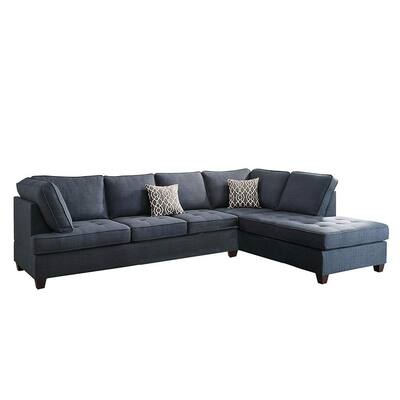 37 In Sectional Sofas Living Room Furniture The Home Depot - Annamaria Black Faux Leather Raf Sectional Sofa By Poundex 37 In Sectional Sofas Living Room Furniture The Home Depot - Annamaria Black Faux Leather Raf Sectional Sofa By Poundex