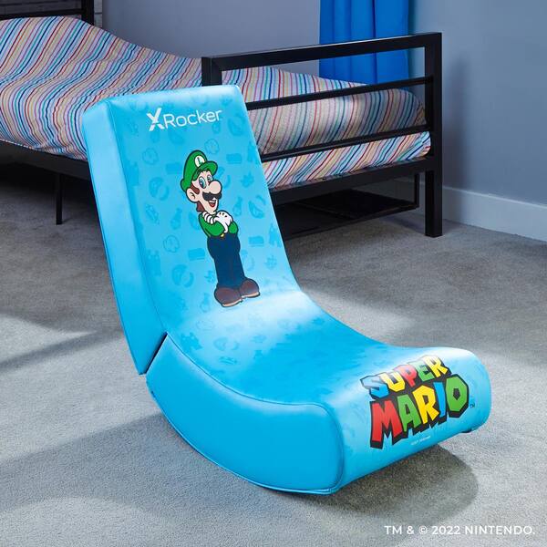 X Rocker Super Mario Pose Luigi Faux Leather Ergonomic Floor Rocking ...