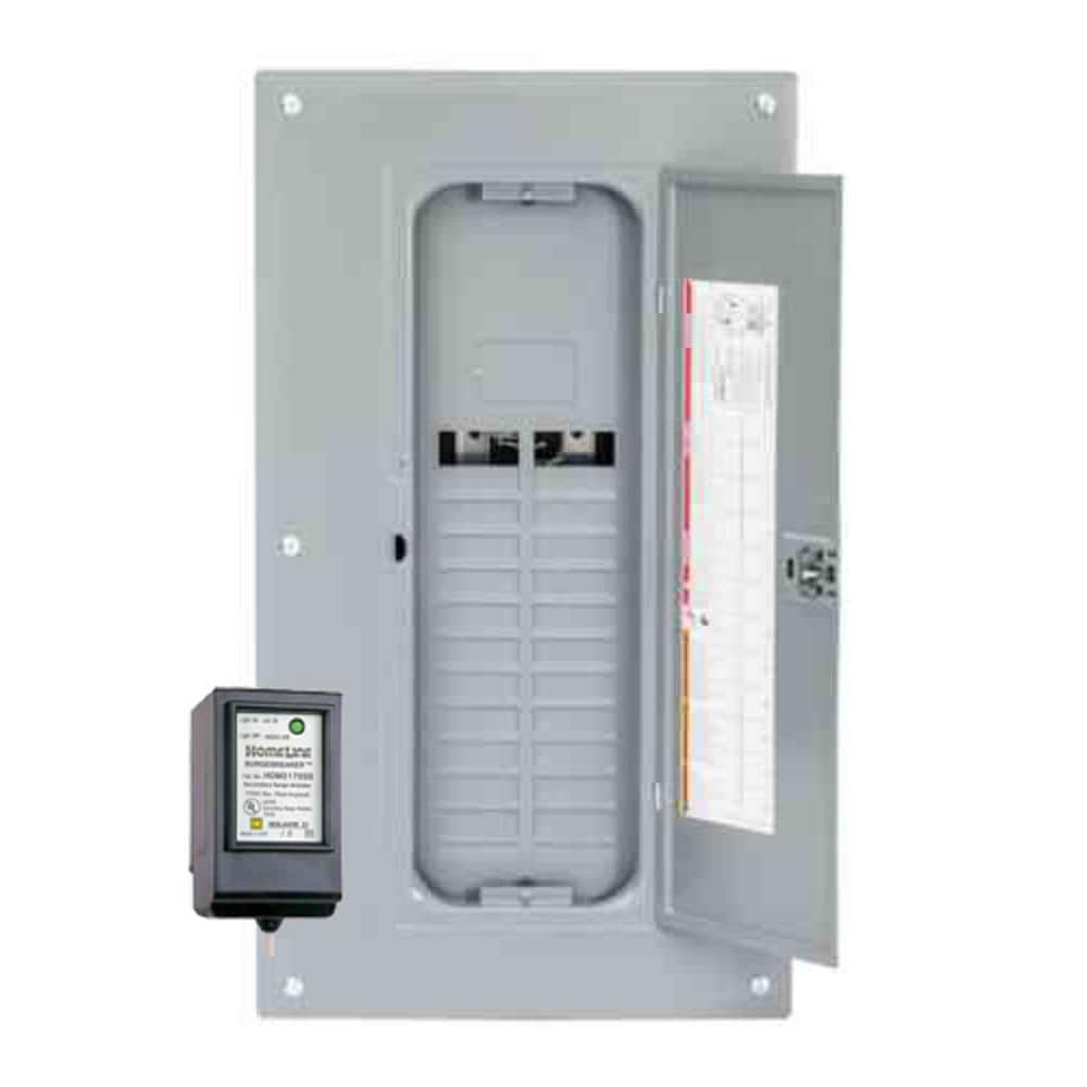 Homeline 125 Amp 24-Space 48-Circuit Indoor Main Lug Plug-On Neutral Load Center with Cover, Ground Bar, Surge SPD price history on PriceWatchPro