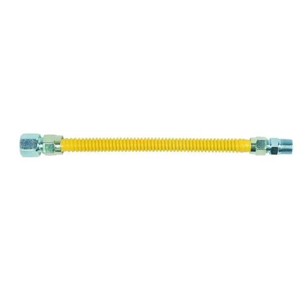 BrassCraft ProCoat 1/2 in. FIP x 1/2 in. MIP x 12 in. Stainless Steel Gas Connector 1/2 in. O.D. (102,000 BTU)