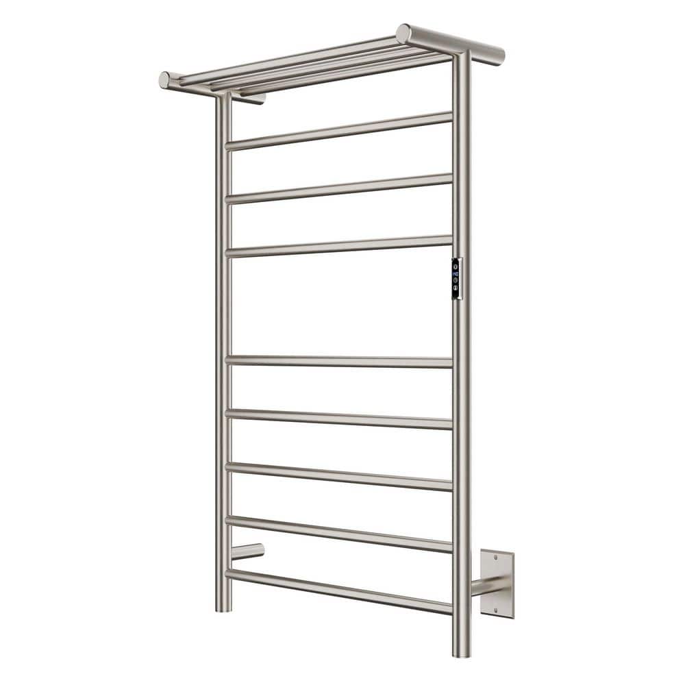 Eve Series 8-Bar Wall Mounted Electric Plug-In Bathroom Towel Warmer Rack i