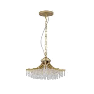 1 Light Matte Gold Pendant Light Chandelier