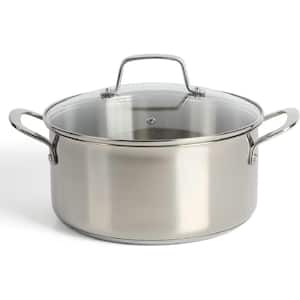 5 Qt. Round Stainless Steel Induction Safe Dutch Oven with Lid