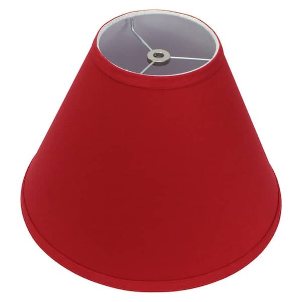 FenchelShades.com Fenchel Shades 12 in. Width x 8.25 in. Height Rich Red/Nickel Finish Empire Lamp Shade