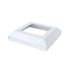 3.5 in. x 3.5 in. White Aluminum Deck Post Base Cover
