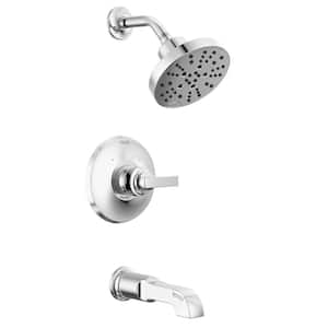 Tetra 1-Handle Wall-Mount Tub and Shower Trim Kit in Lumicoat Chrome (Valve Not Included)