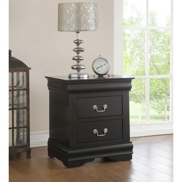 louis philippe nightstand black