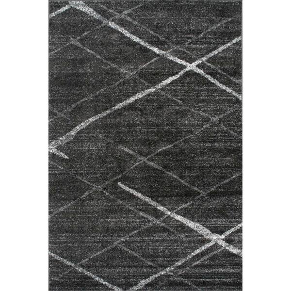 Thigpen Contemporary Area Rug Charcoal 60 ft. x 96 ft. Area Rug
