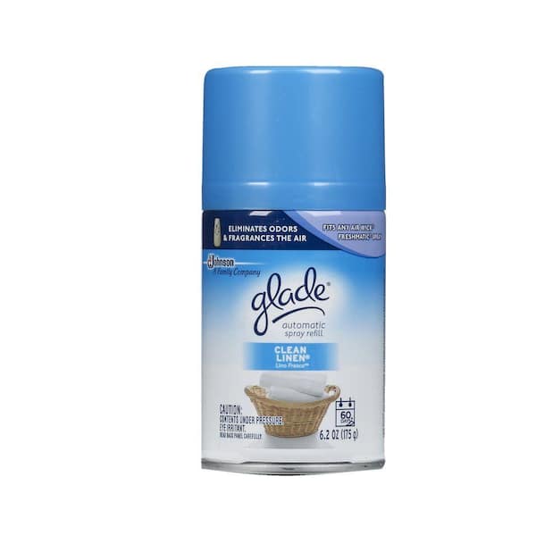 Glade 6.2 oz. Clean Linen Automatic Air Freshener Spray Refill (6-Pack)