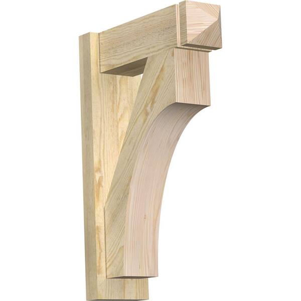 Ekena Millwork 6 in. x 26 in. x 18 in. Douglas Fir Westlake Arts and Crafts Rough Sawn Outlooker