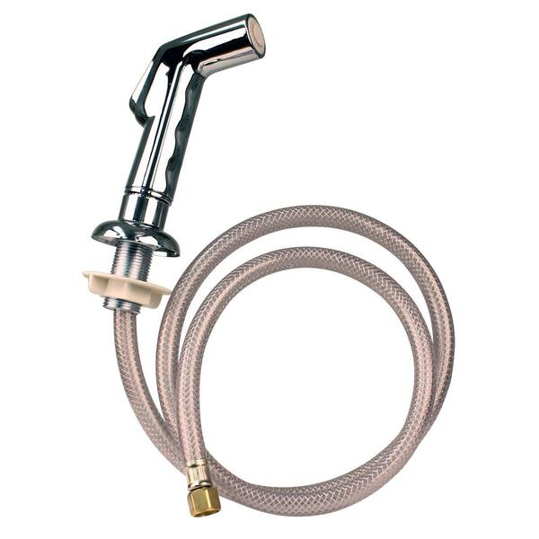 Westbrass Kitchen Hose and Spray Kit, Polished Chrome
