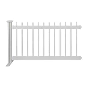 3.2 ft. H x 5.5 ft. W Kensington Hinged White Vinyl Spaced Picket Portable Event Fence Kit
