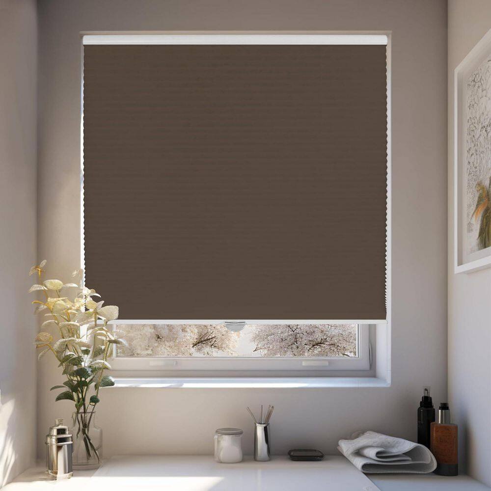 Cut-to-Width Brown Cordless Light Filtering Privacy Polyester Cellular Shades 67.5 in. W x 72 in. L price history on PriceWatchPro