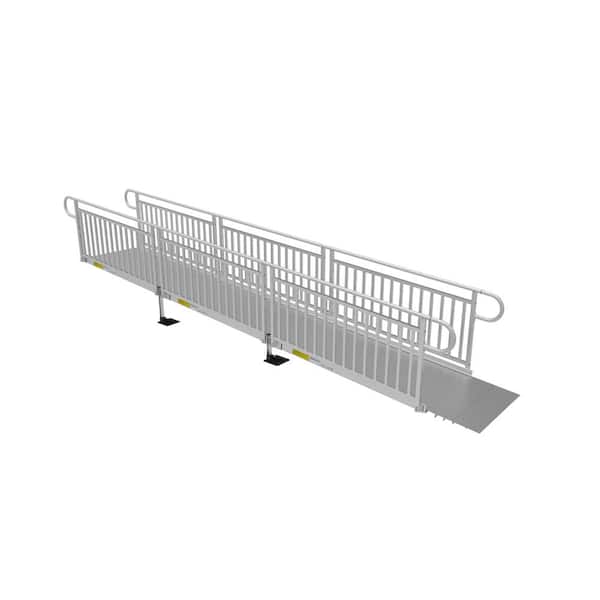 EZ-ACCESS PATHWAY 3G 18 ft. Wheelchair Ramp Kit with Solid Surface Tread and Vertical Picket Handrails