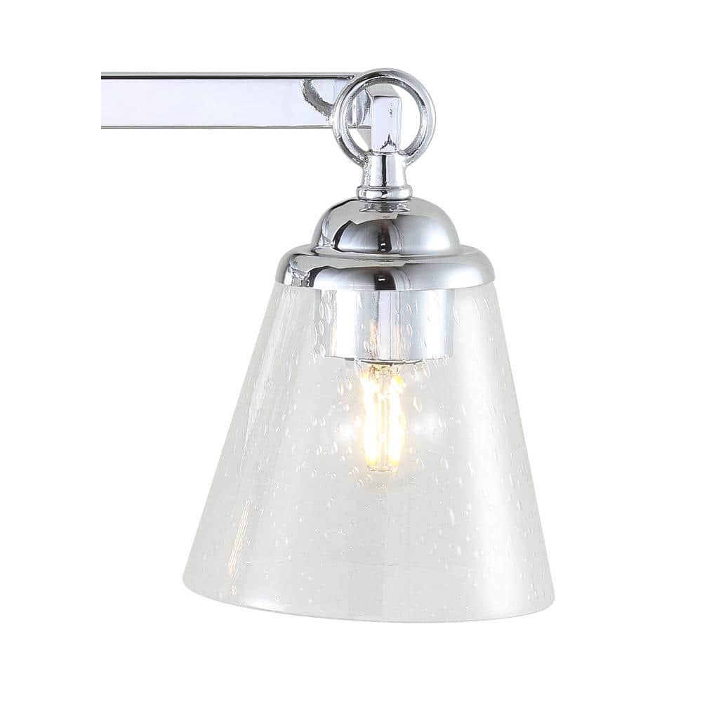 Marion 21" Polished Chrome 3-Light Vanity Sconce with Clear Glass