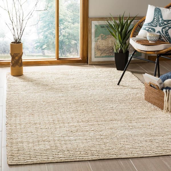 Natural Fiber Ivory 9 ft. x 12 ft. Area Rug