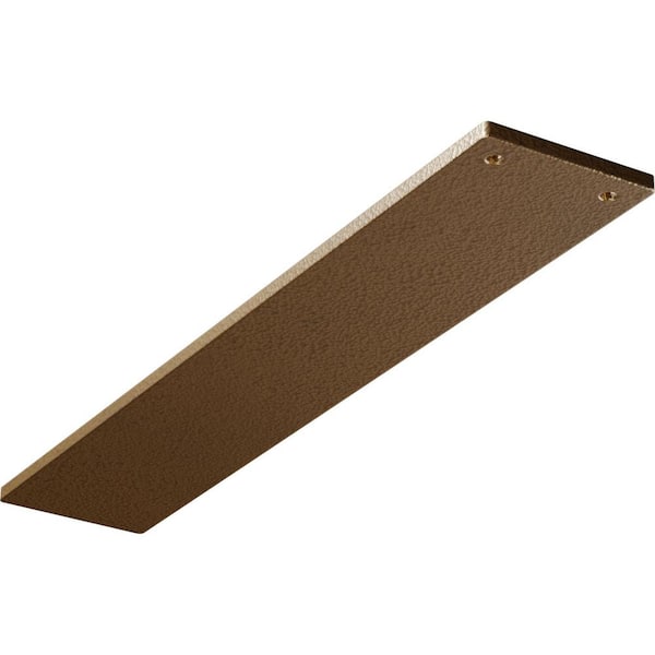 Ekena Millwork 3 in. x 0.25 in. x 16 in. Steel Hammered Gold Logan Bracket