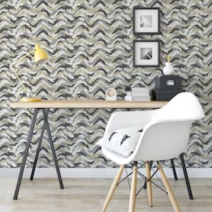 Stealth Grey Camo Wave Strippable Wallpaper (Covers 56.4 sq. ft.)