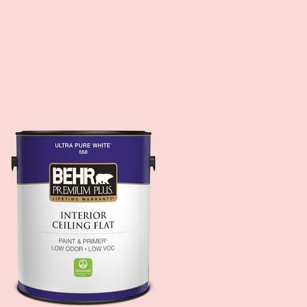 Behr Premium Plus 1 Gal 140a 2 Coy Pink Ceiling Flat Interior Paint 55801 The