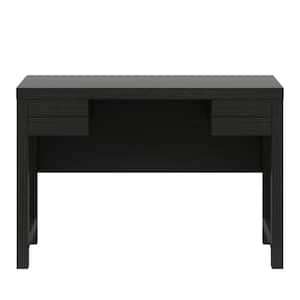44.25 in. Rectangular Black Computer Desk with USB Charging Ports