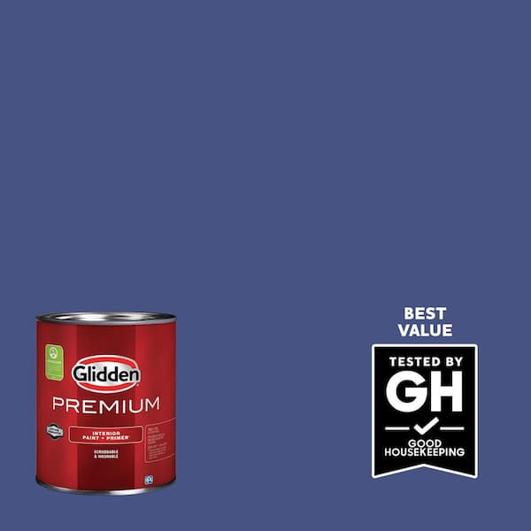 Glidden Premium 1 qt. PPG1167-7 Blue Jewel Semi-Gloss Interior Latex Paint