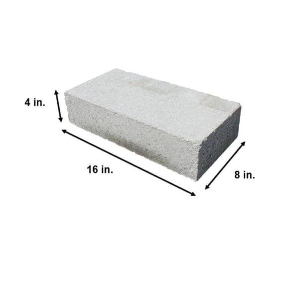 Unbranded - 4 in. x 8 in. x 16 in. Solid Concrete Block