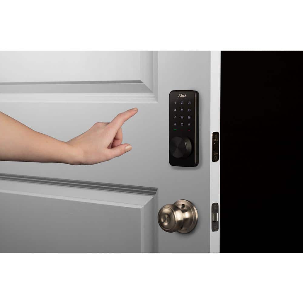 Alfred Black Electronic Smart Deadbolt with Touchscreen