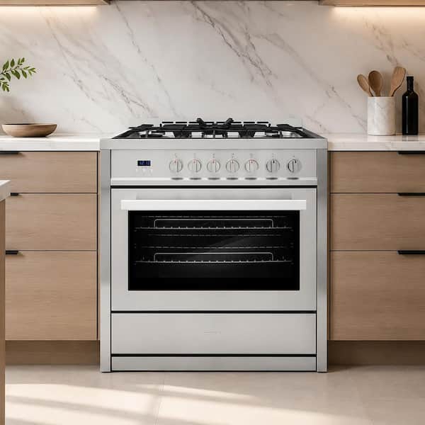Cosmo 36 in. Nebula Collection 4.4 cu. ft. Gas Range, 5-Burners