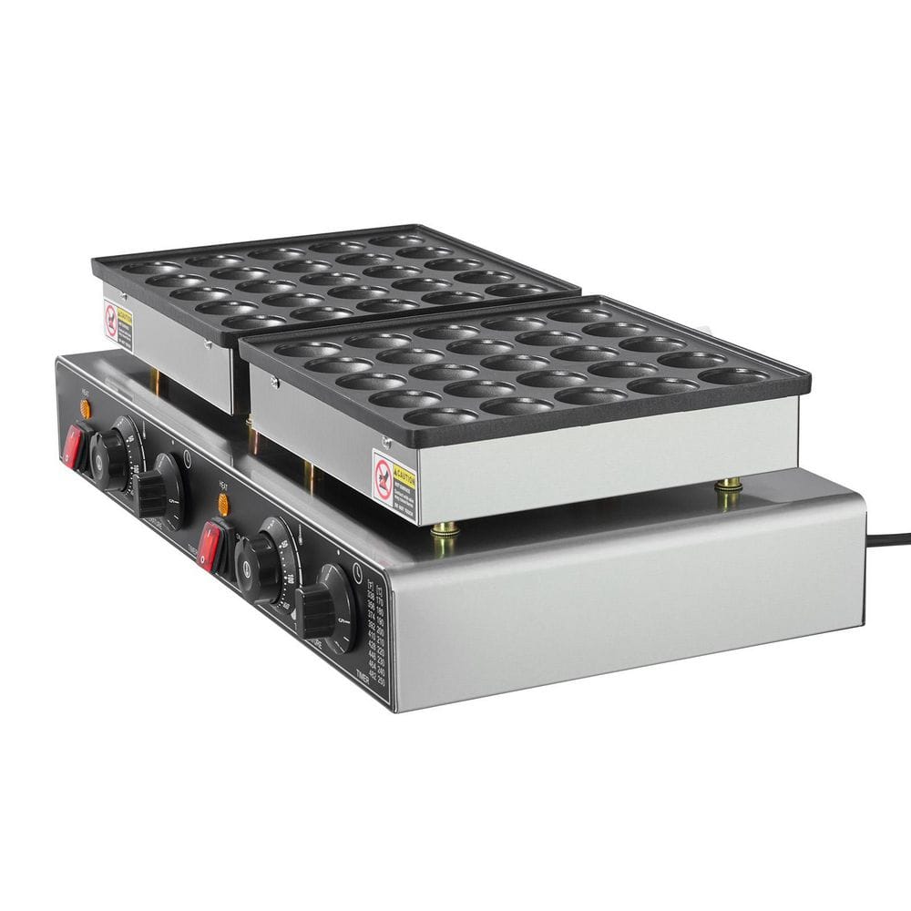 1800W 50-Waffle Silver Pancake Waffle Maker, Commercial Dorayaki Baker, Non-stick Dual Control, High Power price history on PriceWatchPro