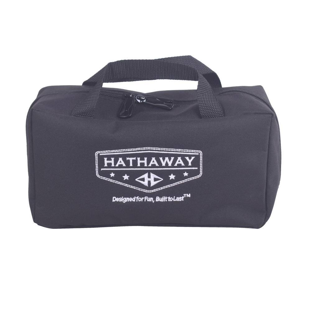 8 Piece Red and Blue Weather Resistant Cornhole Bag Set with Carry Case