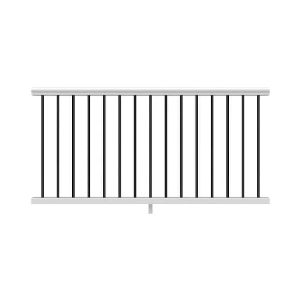 Veranda 6 ft. x 36 in. Traditional Polycomposite Rail Kit with Steel Balusters