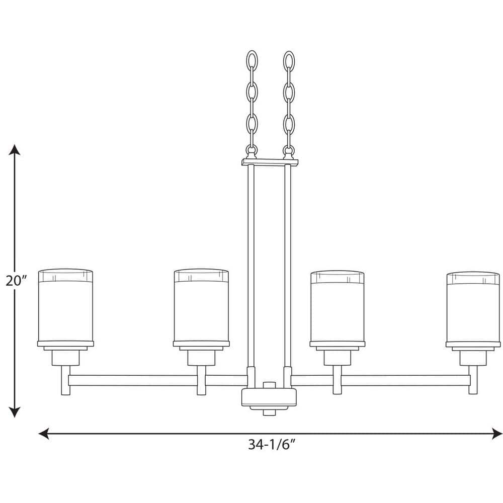 Alexa 4-Light Antique Bronze Linear Chandelier