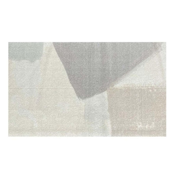 2 ft. x 4 ft.Taupe Abstract Machine Tufted With Uv Protection Area Rug