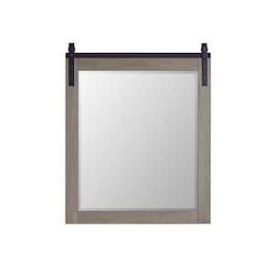 Cortes 31.5 in. W x 39.4 in. H Rectangular Framed Wall Bathroom Vanity Mirror in Grey