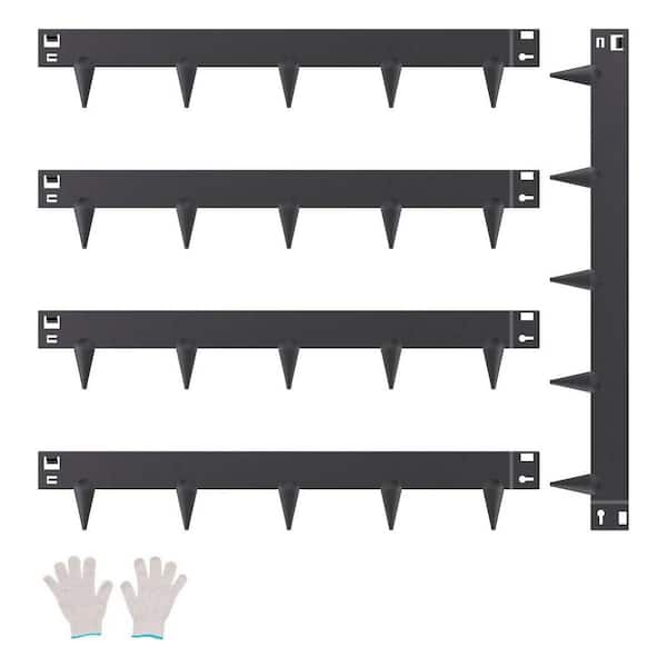 39 in. x 3 in. x 0.06 in. Metal Landscape Edging Rust-Resistant Galvanized Garden Border, Black (5-Pack)