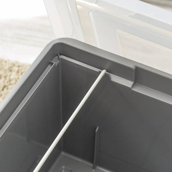 IRIS 8.5-Gal. Snap Tight Plastic File Organizer Storage Box, Gray