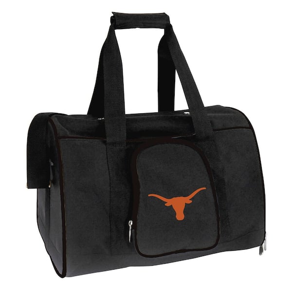 Denco NCAA Texas Longhorns Pet Carrier Premium 16 in. Bag in Black