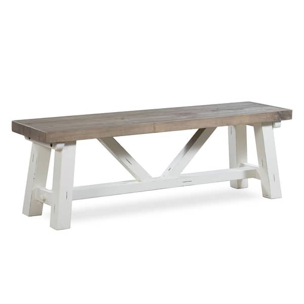 New Heights Jordanelle Rustic Brown Dining Bench 19 in. H x 40 in. W x 20 in. D
